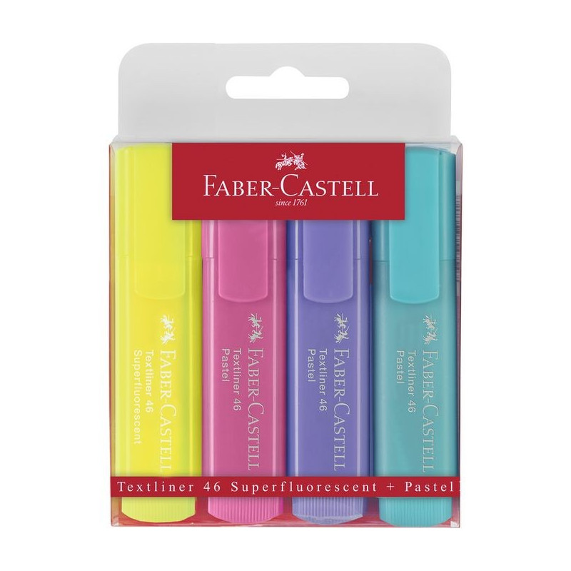 Faber Castel Set 4 Marqueurs Surligneur Pastel